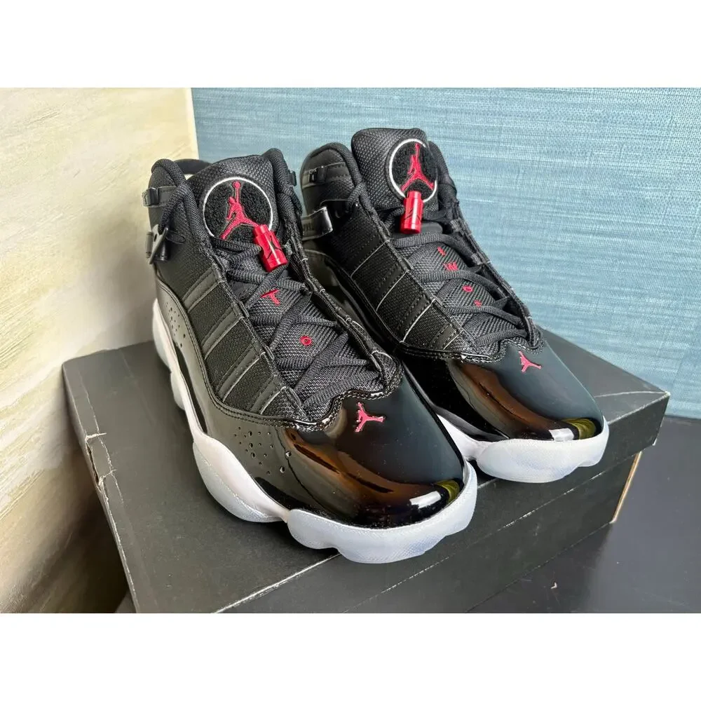 New w/ Box - SZ 8m - Jordan 6 Rings Sneakers - Blk/Gym Red